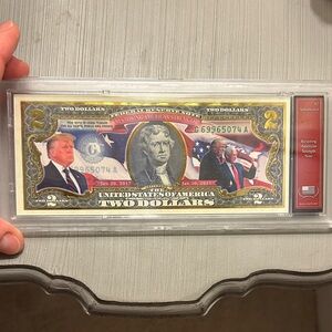 Collectible Two Dollar Bill with Protective Case